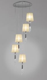 Tiffany Polished Chrome-Cream Crystal Ceiling Lights Mantra Statement Crystal Fittings
